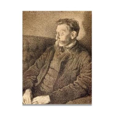 Imagem de Sitting QuietlyThéo van Rysselberghe: Impressão em tela neoimpressionista belga chave 80 x 104 cm sem moldura