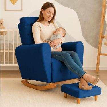 Imagem de Poltrona de Amamentação com Puff  Conforto e Funcionalidade para Mamãe