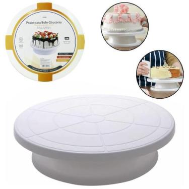 Imagem de Prato Para Bolo 32Cm Plástico Bailarina Giratória - Tgs0227