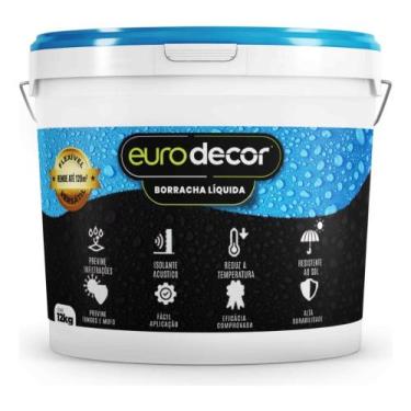 Imagem de Borracha Liquida Premium Eurodecor 12kg, Cinza Titanium