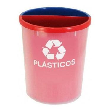 Imagem de Lixeira Mix 25 Litros Coleta Seletiva Com 2 Divisões Mix2
