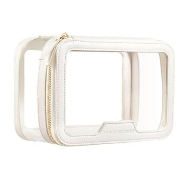 Imagem de Estojo de maquiagem Rownyeon Clear Toiletry Bag Organizer, branco - Ca