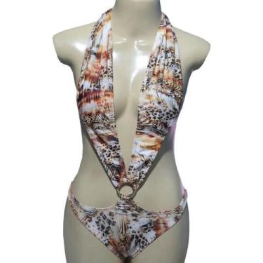 Imagem de Maiô Body Engana Mamãe Da Líquido Estampa Oncinha Moda Praia, Mocassim