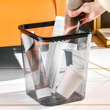 Imagem de Lixeira Quadrada com Anel de Pressão 10 Litros - TOP RIO