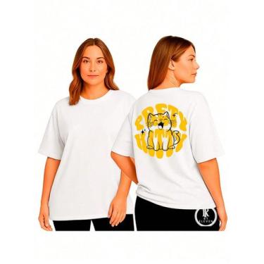 Imagem de Camiseta Feminina oversized Feminina Pretty Girl Moda Fitness Treino a