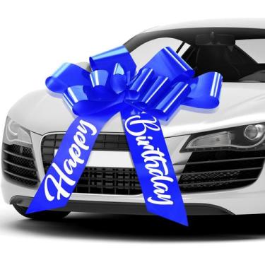 Imagem de Car Bow Datanly 30" Grande Decoração de Aniversário Impermeável Azul