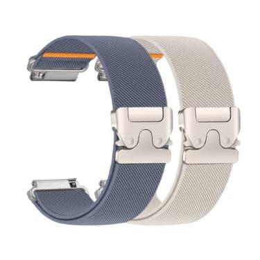 Imagem de Pulseira elástica de nylon para Garmin Venu 3 2/Vivoactive 4/Forerunner 965, 22 mm de liberação rápida, pulseira de tecido elástico com fivela de paraquedas para Samsung Galaxy 3 de 45 mm/relógio de