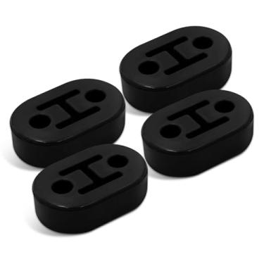 Imagem de DWARFOO 4 peças de cabide de escapamento de borracha, sistema de escape de silenciador, bucha isoladora de silenciador de escape automotivo resistente, acessórios universais de carro gancho de