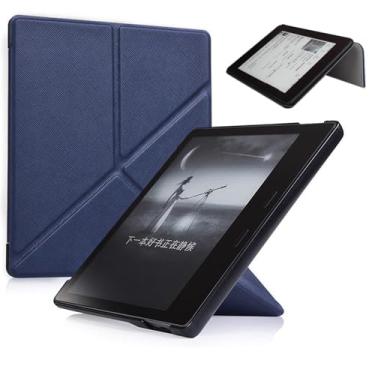 Imagem de Yzlvigrous 7 Polegadas Capa para Kindle Oásis 9/10ª Geração 2017/2019, Cobertura de Casca de Origami Ultrafina com Tampa Traseira de PC com Recurso de Vigília do Sono Automático
