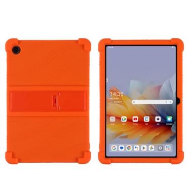 Imagem de QYiiD Capa para Lenovo Tab 10,1 polegadas 2025 TB311FU/TB311XU, capa protetora de borracha macia à prova de choque de silicone leve para crianças para Lenovo Tab 10,1 polegadas 2025, laranja