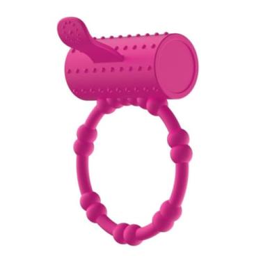 Imagem de Anel Peniano Com Estimulador Língua E Com Cápsula Vibratória Acessório Íntimo para Casais AN001B (PINK)