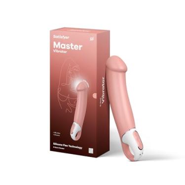 Imagem de Satisfyer Master XXL Vibrador Ponto G - Dildo Vibratório, Eixo de 170cm, 12 Programas de Vibração, Anel de Retenção - Silicone Macio, À Prova d'Àgua, Recarregável