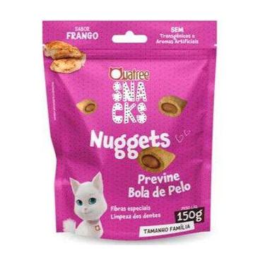 Imagem de kIT Petisco Snack Quatree Gatos Nuggets Bola de Pelo 150 gr, 01un fran