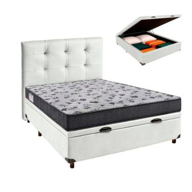 Imagem de Kit Cama Box Bau + Cabeceira + Colchão Casal D33 - Iso100 - Ortobom