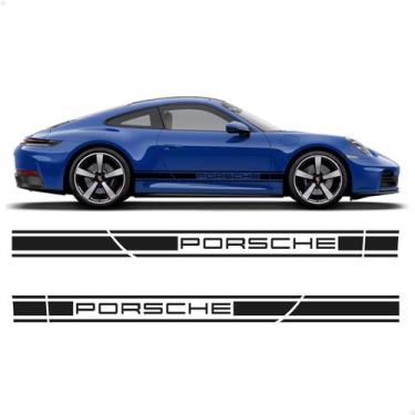 Imagem de Adesivos Faixa Lateral Preto Para Porsche Carrera Gts 911 - SPORTINOX