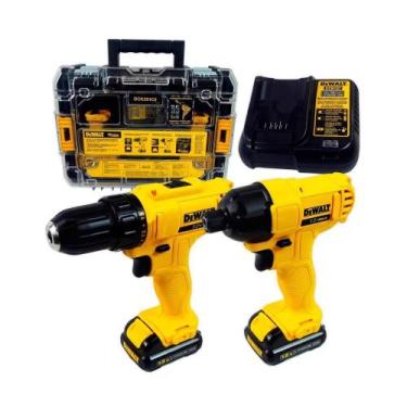 Imagem de Furadeira+Parafusadeira Bateria 12v+2Bat+Carreg Dewalt - DEWALT MAQUIN