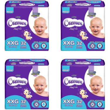 Imagem de Kit com 4 Fralda Cremer Mega XXG com 32 Unidades Magic Care