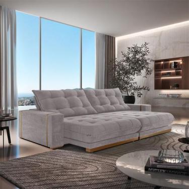 Imagem de Sofá Retrátil Guaxupé 2,10M 03 Lugares Molas Ensacadas TXR, Bege