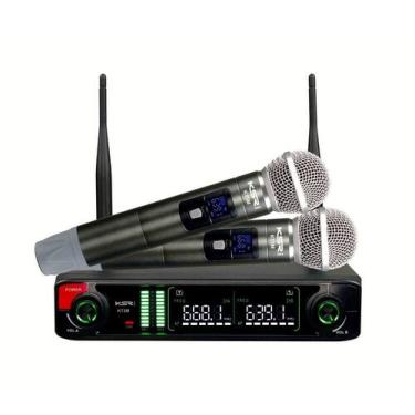 Imagem de Microfone Sem Fio Duplo Profissional Ksr Pro Kt05m 96 Canais