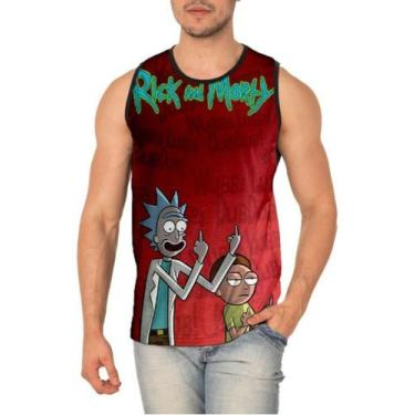 Imagem de Camiseta Regata  Rick And Morty Fuck You Ref:42 - smoke, Preto, PP