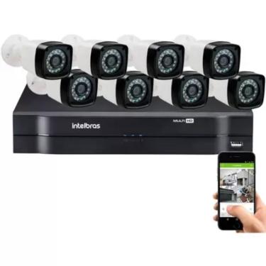 Imagem de Kit Cftv 8 Cameras Segurana  Hd Dvr Intelbras 8ch S/ HD