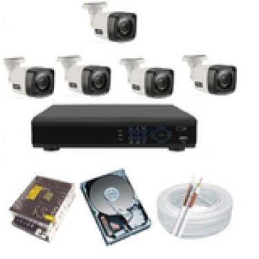 Imagem de Kit Cftv 5 Câmeras Segurança Infravermelho Hd 1.3 Mp Dvr 8ch c/hd interno