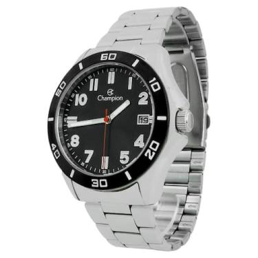 Imagem de Relógio Masculino Champion Prata Aço Inoxidável Original Resistente à 