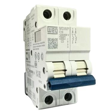 Imagem de Minidisjuntor bipolar c-16a mdwp weg