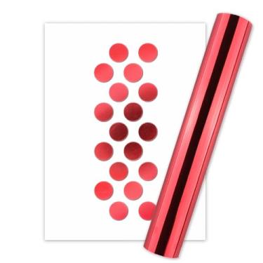 Imagem de Folha ativada por calor, rolo de folha quente ativado por calor, folhas de transferência de folha para uso em scrapbooking com canetas e adesivos/cola/16,4 pés x 15 cm (vermelho)