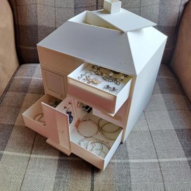 Imagem de Porta Joia Casa Organizadora Compartimentos Secretos Caixa de Armazenamento de Bijuteria para Colares, Brincos, Pulseira