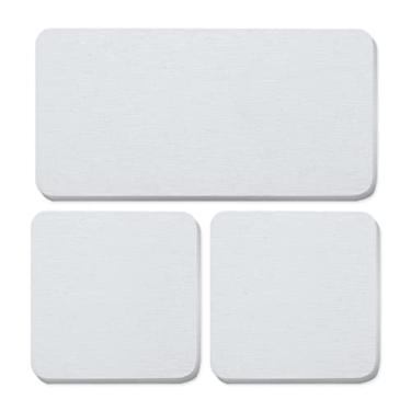 Imagem de 3 peças de porta-copos de diatomita absorvente de água, porta-copos absorventes de bebida com pedra de diatomácea, suporte de sabão de terra de diatomáceas, garrafas de bebidas e garrafas de