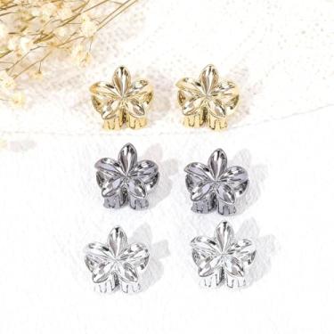 Imagem de Plumeria Conjunto de grampos de cabelo de flor, pacote com 6 acessórios de cabelo de resina, pegas pequenas para pentear, uso diário, viagens, festas
