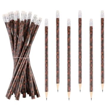 Imagem de 20pçs Lápis Pixel, Lembrancinhas Festa Tema Pixel Lápis Madeira Marrom com Borracha para Amante Jogos Suprimentos Festa Aniversário Recompensas Sala Aula Enchimento Sacola Guloseimas