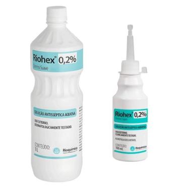 Imagem de Kit Clorexidina Aquosa Rioquimica 100mL e Clorexidina Aquosa 1 L Rioqu