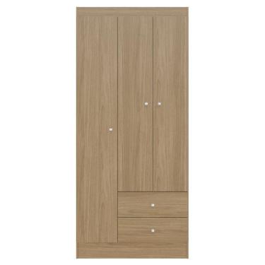 Imagem de Guarda Roupa Solteiro Versa 3 Portas Freijó Fosco - Kits Paraná