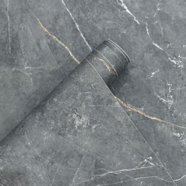 Imagem de Piso Vinilico Autocolante, Adesivo para Piso, Vinilico Autocolante 10mx61cm Proprio para Chão Quarto, Cozinha, Sala, Banheiro(P20 Mármore Cinza)