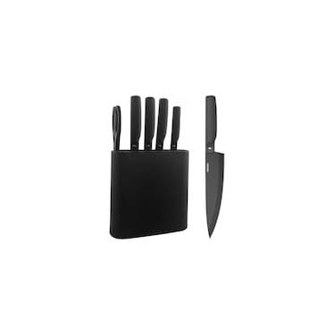 Imagem de Jogo de Facas Brinox Action 6 Peças com Cepo Soft-Touch Aço Inox Preto