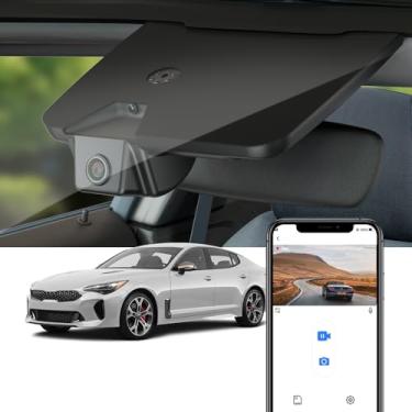 Imagem de Fitcamx 4K Dash Câmera Adequado para Kia Stinger 2018 2019 2020 2021 with Auto Dimming (Part No#J5010), Estilo OEM, 2160P UHD Vídeo, WiFi integrado e APP, Loop Gravação, G-Sensor, Plug & Play, 64GB