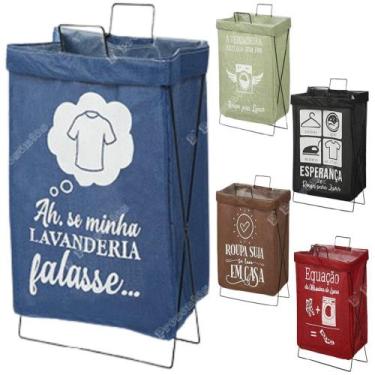 Imagem de Cesto Organizador Roupa Suja E Brinquedo Dobrável C/ Armação - D' Pres