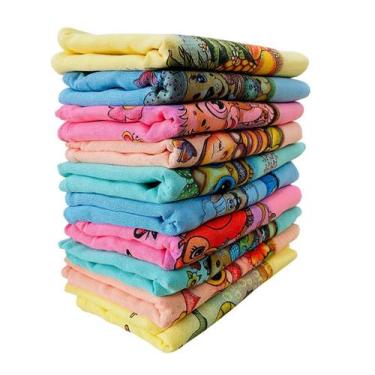 Imagem de Pano De Prato Atacado Color Estampado Kit Com 10 Peças - Pano a Pano