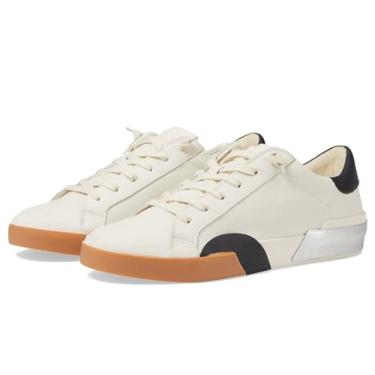 Imagem de Dolce Vita Tênis feminino Zina Wide-113, Couro branco/preto, 7.5 Wide