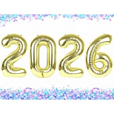 Imagem de Champagne Gold number balloon 2026