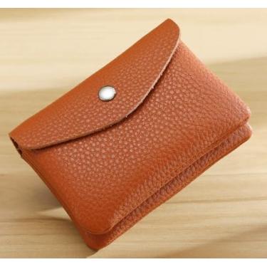 Imagem de 1 mini carteira multifuncional com bolso com zíper para cartão de crédito e organizador de batom (vermelho e castanho), Browm, 14.0 Inches X 12.0 Inches X 4.0 Inches