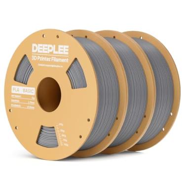 Imagem de DEEPLEE Filamento de impressora 3D PLA Basic de 1,75 mm, filamento de impressão 3D com precisão dimensional +/- 0,02 mm, bem enrolado, sem entupimento, melhor para iniciantes, serve para a maioria das