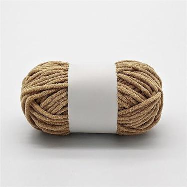 Imagem de Fio para artesanato - Veludo macio de peso médio, brinquedos de pelúcia/bolsas/cobertores (marrom)