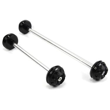Imagem de Protetores de roda deslizantes de eixo Arashi Garfo dianteiro e traseiro para Suzuki GSXR 600 750 2006-2012, peças de acessórios de motocicleta pretas