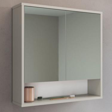 Imagem de Armário de Banheiro Bari 2 Portas 60 Cm com Espelho Arenas - Art In Móveis