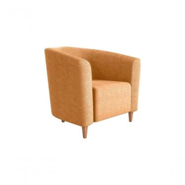 Imagem de Poltrona Sala Decorativa Escritório Genova Boucle Mostarda Premium