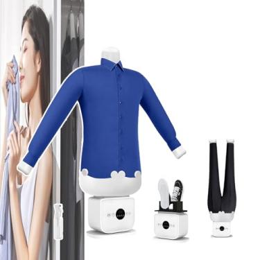 Imagem de CNAOHGHN Secador E Ferro De Passar AutomáTico A Ar Quente, Ferro A Vapor DobráVel De 1400 W/1250 W, MáQuina De Passar Camisas InfláVel Com 109 Poros, Tempo E Temperatura AjustáVeis