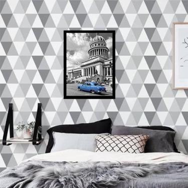 Imagem de Quadro Decorativo Fotografia Carro Vintage Azul - Quadros On-Line